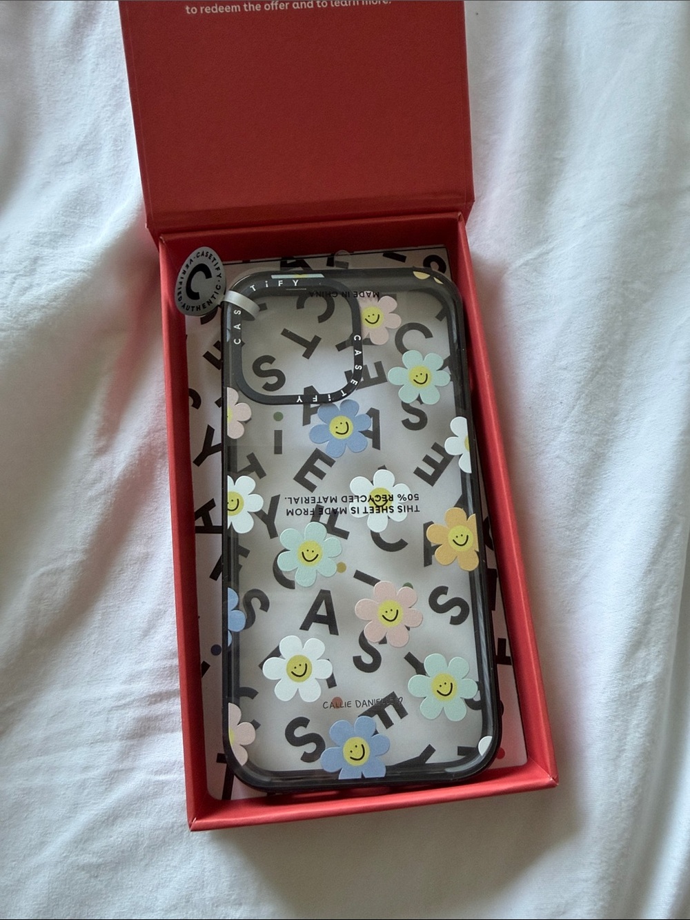Casetify Clear Floral Smile iPhone Case - Multicolor Flowers